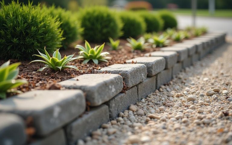 Mur de soutènement avec barbacanes pour drainage des eaux d'infiltration.