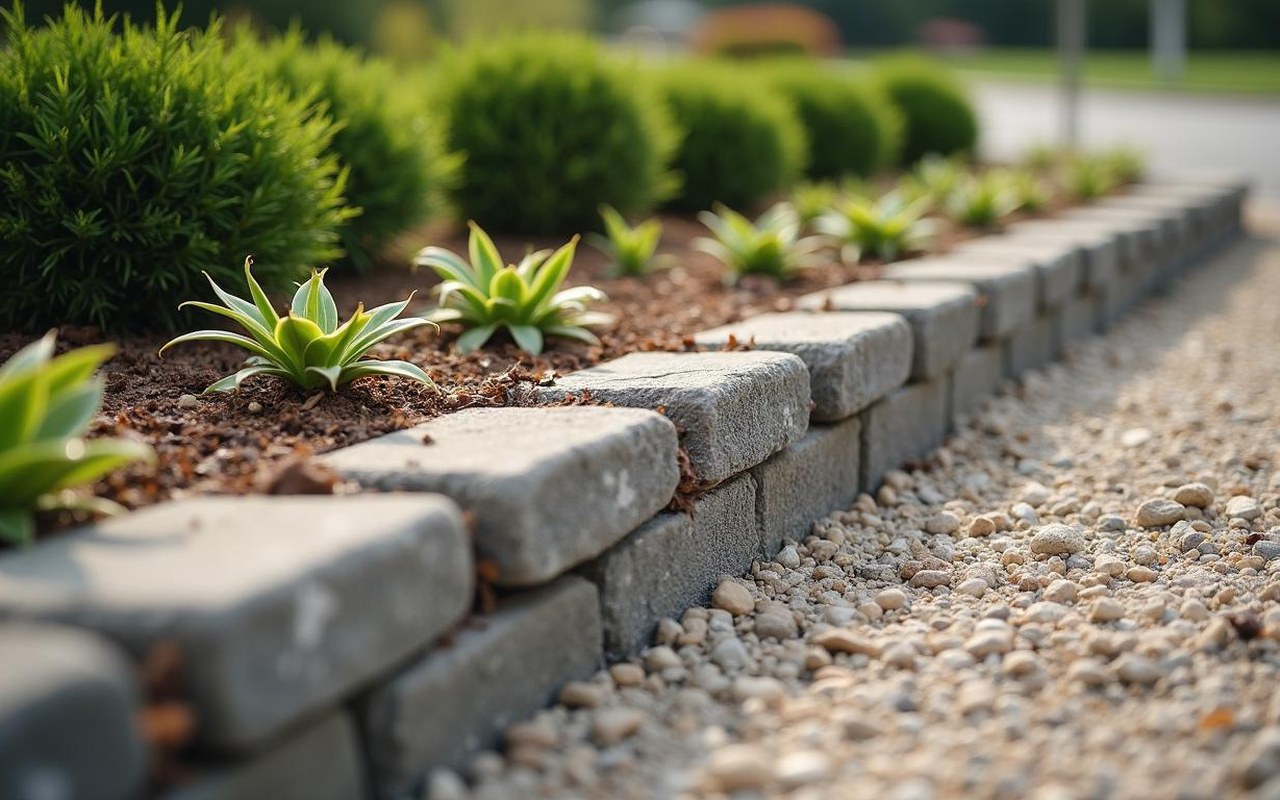 Mur de soutènement avec barbacanes pour drainage des eaux d'infiltration.