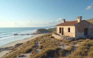 Maison en bord de mer nécessitant des travaux en Espagne, avec vue sur la plage.