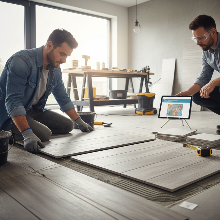 Illustration réaliste sur Formation carrelage : MaFormationBrico ou CAP, le bon choix pour vos travaux maison