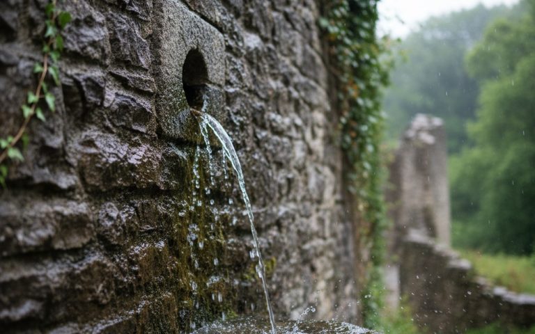 Barbacane dans un mur permettant l'évacuation de l'eau, illustrant son rôle essentiel.